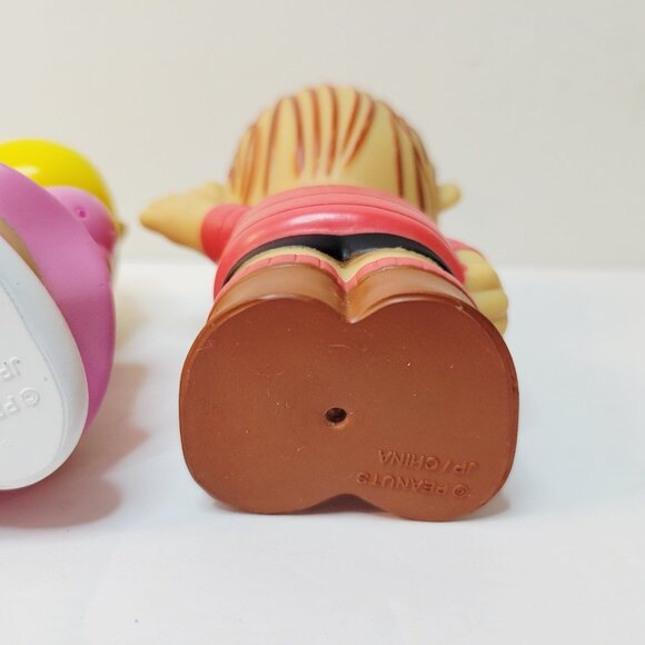 Vtg Just Play JP Charlie Brown Peanuts Rubber Figures Linus and Sally - Picture 4 of 4